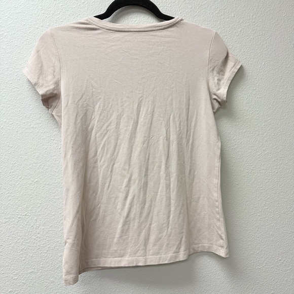 Tahari Tan Pima Cotton Modal Tee Medium Soft Stretch Essential Top - Picture 4 of 6
